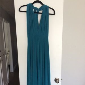 Koh Koh infinity wrap bridesmaid teal dress